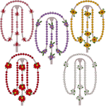 Floral Rosaries Embroidery Design