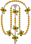 Daisy Rosary Embroidery Design