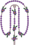 Forget-Me-Not Rosary Embroidery Design