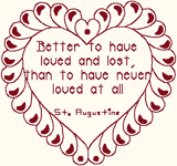 Redwork Machine Embroidery Design: Love Quote 1