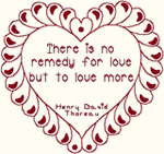Redwork There is No Remedy For Love Embroidery Design