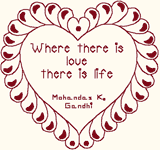 Redwork Machine Embroidery Design: Love Quote 9