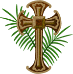 Machine Embroidery Design: Cross & Palms