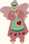 Colonial Grandma Angel Embroidery Design