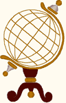World Globe Embroidery Design
