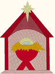 Nativity Scene Embroidery Design