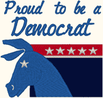 Democratic Party Symbol Embroidery Design