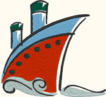 Ocean Liner Embroidery Design