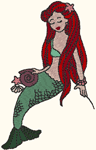 Little Mermaid Embroidery Design