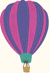 Cotton Candy Hot Air Balloon Embroidery Design