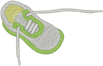 Baby Shoe Corner Embroidery Design