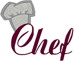Chef Text Embroidery Design