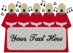 Christian Machine Embroidery Designs: Choir Greeting Banner