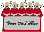 Choir Greeting Banner Embroidery Design