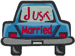 Just Married Embroidery Design