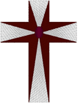 Piping Stitch Latin Cross Embroidery Design