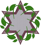 Star of David & Olive Leaf Garland Embroidery Design