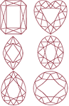 Redwork Gemstones Embroidery Design