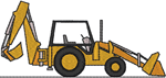 Backhoe Embroidery Design