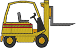 Forklift Truck Embroidery Design