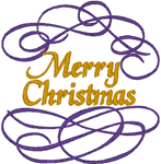 Merry Christmas Wish Embroidery Design