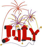Illustrated MOY: July Embroidery Design