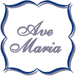 Ave Maria Embroidery Design