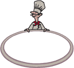 Chef's Platter Frame Embroidery Design