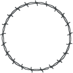 Machine Embroidery Design: Barbed Wire Frame