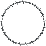 Barbed Wire Frame Embroidery Design