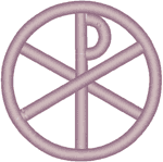 Chi Rho Circle #1 Embroidery Design