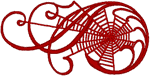 Spider Web Element Embroidery Design
