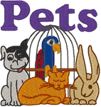 All My Pets Embroidery Design