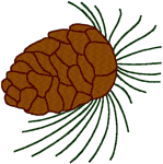 Pine Cone Embroidery Design