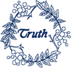 Redwork Machine Embroidery Designs: Insprirational Wreaths: Truth