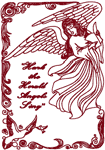 Redwork Hark the Herald Angels Sing Embroidery Design