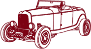 Redwork Machine Embroidery Designs: 1932 Ford Hot Rod