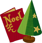 Noel Song Book Embroidery Design