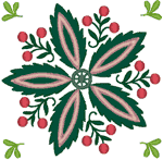 Floral Design Element Embroidery Design