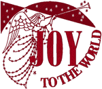 Joy To The World Herald Angel Embroidery Design