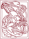 Redwork Machine Embroidery Designs: Lobster