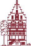 Redwork Victorian Townhouse #2 Embroidery Design