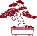 Redwork Bonsai Pine Tree Embroidery Design