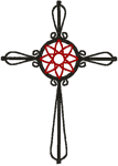 Ornate Scroll Cross Embroidery Design