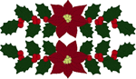 Christmas Poinsettia Centerpiece Embroidery Design