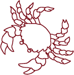 Redwork Machine Embroidery Designs: Maryland Blue Crab