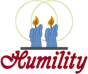 Machine Embroidery Designs: Advent Candle: Humility