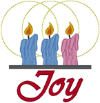 Machine Embroidery Designs: Advent Candle: Joy