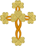 Clover Cross Embroidery Design