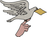 Dove Message Carrier Embroidery Design
